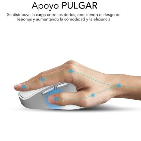 Ratón Ergonómico Inalámbrico por Bluetooth/ 2.4GHz Subblim Comfort Ergo Dual Battery/ Batería recargable/ Hasta 2400 DPI/ Blanco Ratón Ergonómico Inalámbrico por Bluetooth/ 2.4GHz Subblim Comfort Ergo Dual Battery/ Batería recargable/ Hasta 2400 DPI/ Blanco
