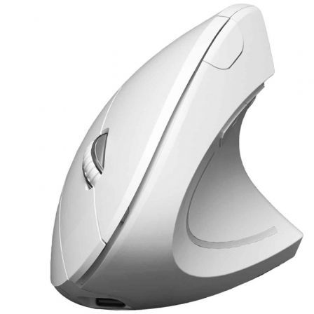 Ratón Ergonómico Inalámbrico por Bluetooth/ 2.4GHz Subblim Glide Vertical Ergo Dual Battery/ Batería Recargable/ Hasta 1600 DPI/ Blanco Ratón Ergonómico Inalámbrico por Bluetooth/ 2.4GHz Subblim Glide Vertical Ergo Dual Battery/ Batería Recargable/ Hasta 1600 DPI/ Blanco