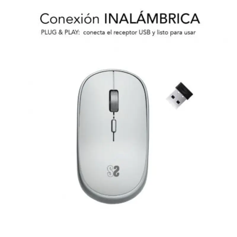 Ratón Mini Inalámbrico Subblim Wireless Mini/ Hasta 1600 DPI/ Plata Ratón Mini Inalámbrico Subblim Wireless Mini/ Hasta 1600 DPI/ Plata