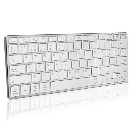 Teclado Compacto Inalámbrico por Bluetooth Subblim Advance Compact/ Plata Teclado Compacto Inalámbrico por Bluetooth Subblim Advance Compact/ Plata