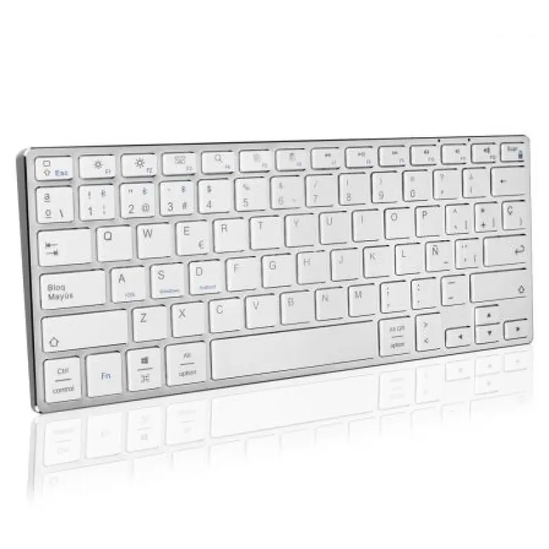 Teclado Compacto Inalámbrico por Bluetooth Subblim Advance Compact/ Plata Teclado Compacto Inalámbrico por Bluetooth Subblim Advance Compact/ Plata