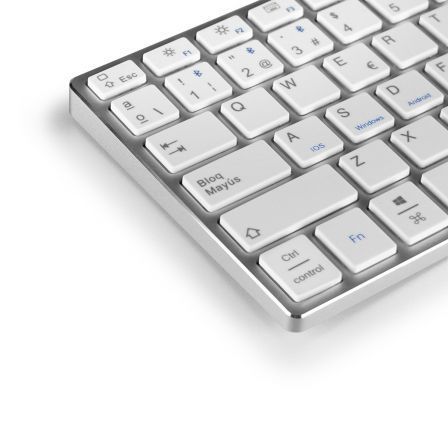 Teclado Compacto Inalámbrico por Bluetooth Subblim Advance Compact/ Plata Teclado Compacto Inalámbrico por Bluetooth Subblim Advance Compact/ Plata