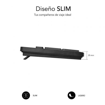 Teclado Subblim Business Slim Silencioso/ Negro Teclado Subblim Business Slim Silencioso/ Negro