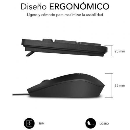 Teclado y Ratón Subblim Combo Business Slim CSSK01/ Negro Teclado y Ratón Subblim Combo Business Slim CSSK01/ Negro