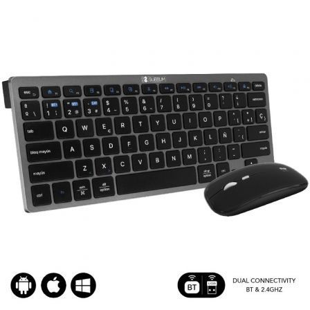 Teclado y Ratón Inalámbrico Subblim OCO020 Combo Multidispositivo Compacto/ Gris Teclado y Ratón Inalámbrico Subblim OCO020 Combo Multidispositivo Compacto/ Gris