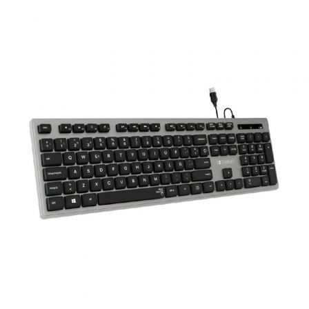 Teclado Subblim Wired Ergo Keys Silent Flat HQ/ Gris Teclado Subblim Wired Ergo Keys Silent Flat HQ/ Gris