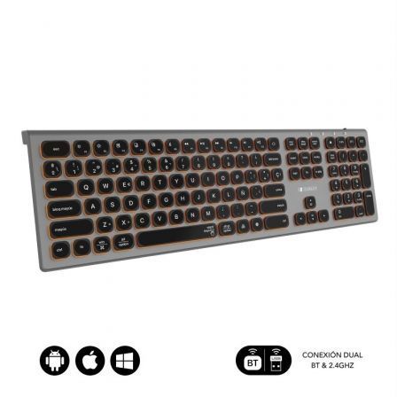 Teclado Inalámbrico Subblim Master/ Gris y Negro Teclado Inalámbrico Subblim Master/ Gris y Negro