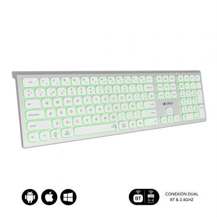 Teclado Inalámbrico Subblim Master/ Plata y Blanco Teclado Inalámbrico Subblim Master/ Plata y Blanco