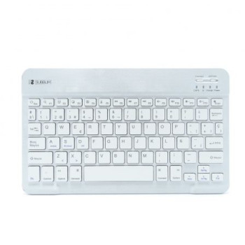 Teclado Compacto Inalámbrico por Bluetooth Subblim Smart/ Plata Teclado Compacto Inalámbrico por Bluetooth Subblim Smart/ Plata