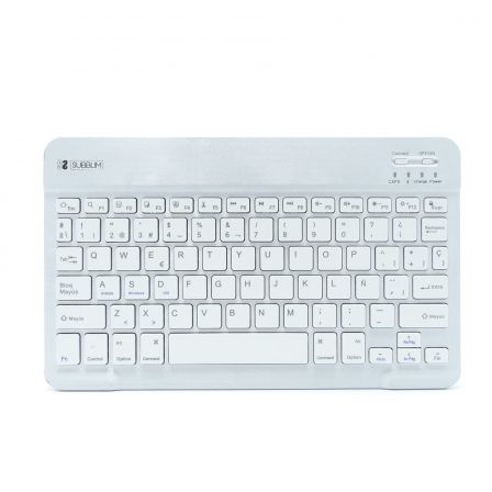 Teclado Compacto Inalámbrico por Bluetooth Subblim Smart/ Plata Teclado Compacto Inalámbrico por Bluetooth Subblim Smart/ Plata