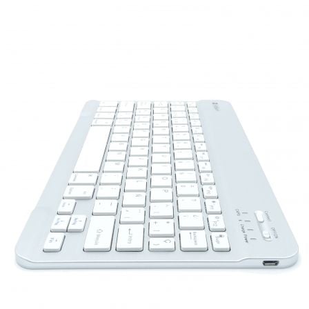 Teclado Compacto Inalámbrico por Bluetooth Subblim Smart/ Plata Teclado Compacto Inalámbrico por Bluetooth Subblim Smart/ Plata