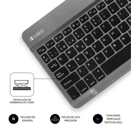 Teclado Compacto Inalámbrico por Bluetooth Subblim Smart/ Gris Teclado Compacto Inalámbrico por Bluetooth Subblim Smart/ Gris