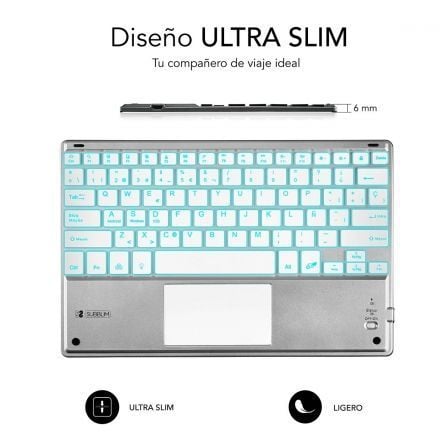 Teclado Compacto Inalámbrico por Bluetooth Subblim SMBT50/ Plata Teclado Compacto Inalámbrico por Bluetooth Subblim SMBT50/ Plata