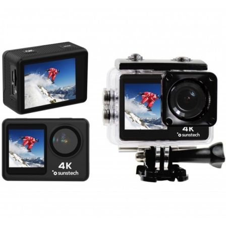 Cámara Digital Deportiva Sunstech Adventure 4K/ 16MP/ Ángulo de visión 170º/ Negra Cámara Digital Deportiva Sunstech Adventure 4K/ 16MP/ Ángulo de visión 170º/ Negra