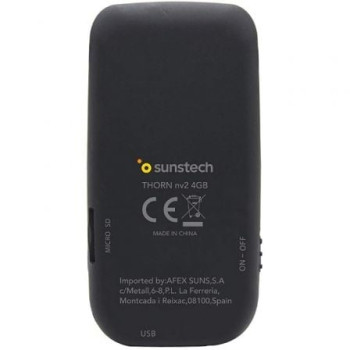 Reproductor MP4 Sunstech Thorn/ 4GB/ Pantalla 1.8'/ Radio FM/ Negro Reproductor MP4 Sunstech Thorn/ 4GB/ Pantalla 1.8'/ Radio FM/ Negro