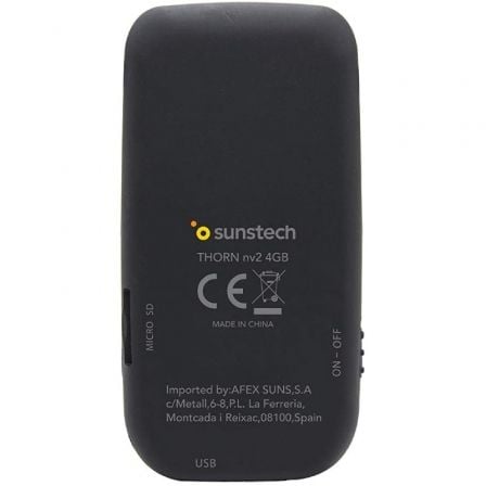 Reproductor MP4 Sunstech Thorn/ 4GB/ Pantalla 1.8'/ Radio FM/ Negro Reproductor MP4 Sunstech Thorn/ 4GB/ Pantalla 1.8'/ Radio FM/ Negro