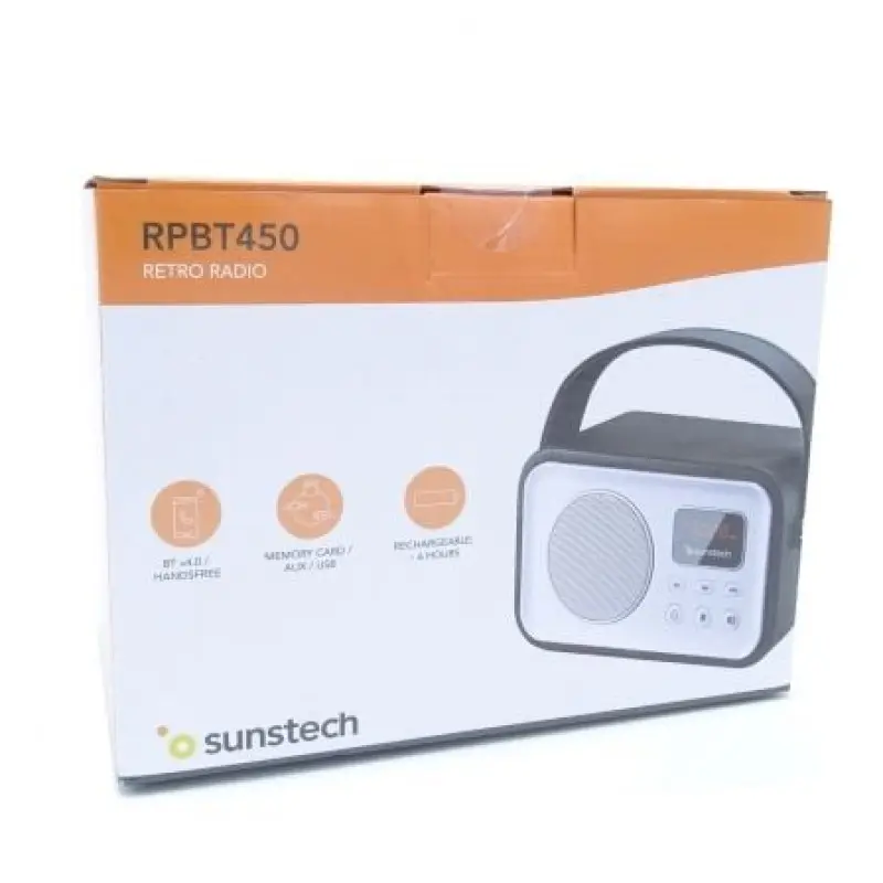 Radio Portátil Sunstech RPBT450/ Negra Radio Portátil Sunstech RPBT450/ Negra