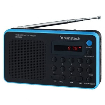 Radio Portátil Sunstech RPDS32BL/ Negra y Azul Radio Portátil Sunstech RPDS32BL/ Negra y Azul