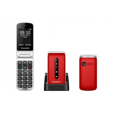 Teléfono Móvil Sunstech CELT18RD/ Rojo Teléfono Móvil Sunstech CELT18RD/ Rojo