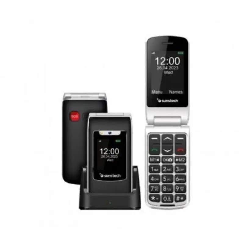 Teléfono Móvil Sunstech CELT23BK para Personas Mayores/ Negro Teléfono Móvil Sunstech CELT23BK para Personas Mayores/ Negro