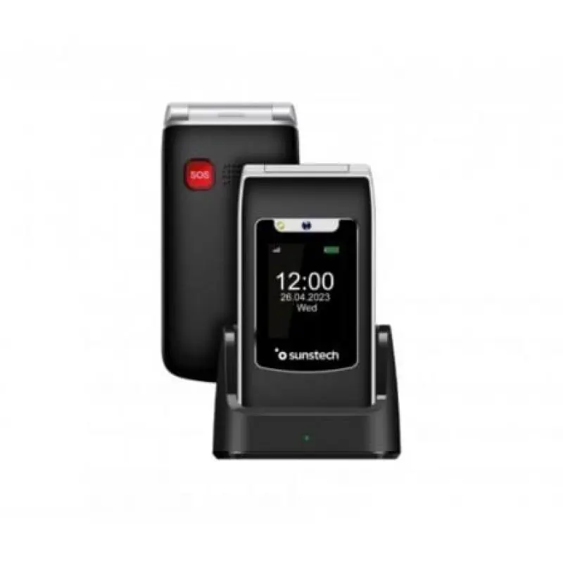 Teléfono Móvil Sunstech CELT23BK para Personas Mayores/ Negro Teléfono Móvil Sunstech CELT23BK para Personas Mayores/ Negro