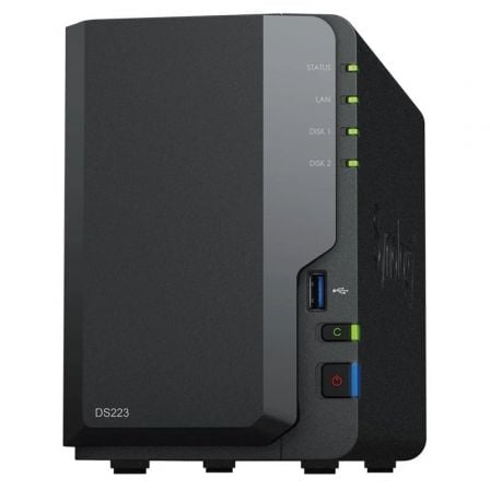 NAS Synology Diskstation DS223/ 2 Bahías 3.5'- 2.5'/ 2GB DDR4/ Formato Torre NAS Synology Diskstation DS223/ 2 Bahías 3.5'- 2.5'/ 2GB DDR4/ Formato Torre