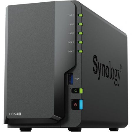 NAS Synology Diskstation DS224+/ 2 Bahías 3.5'- 2.5'/ 2GB DDR4/ Formato Torre NAS Synology Diskstation DS224+/ 2 Bahías 3.5'- 2.5'/ 2GB DDR4/ Formato Torre
