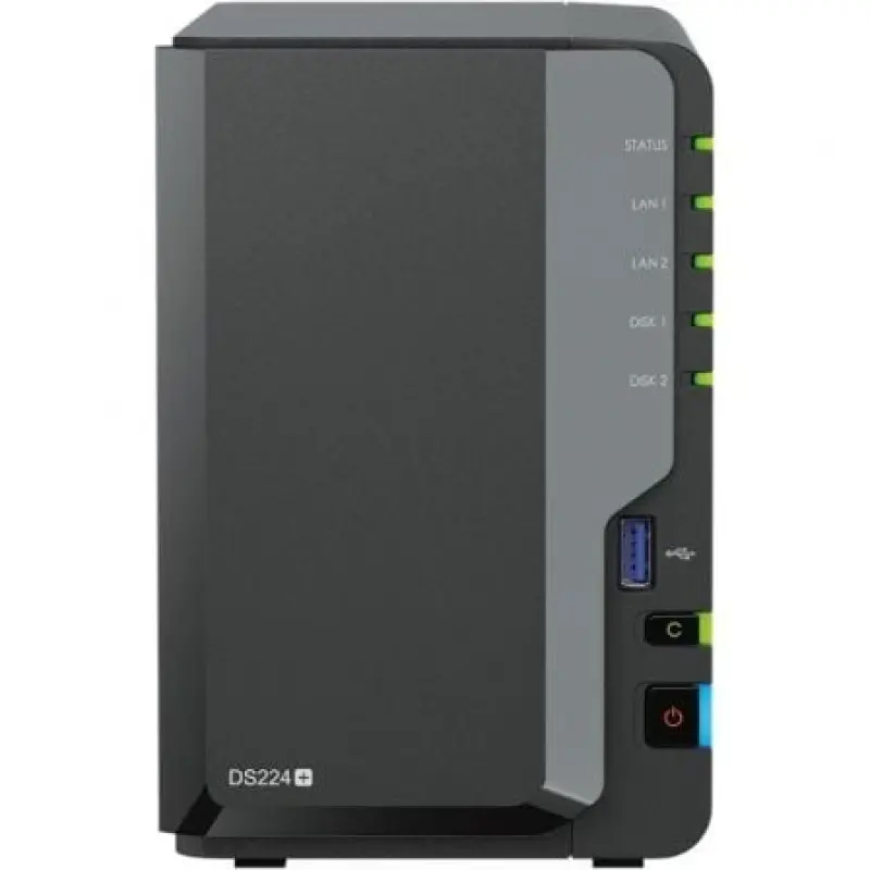 NAS Synology Diskstation DS224+/ 2 Bahías 3.5'- 2.5'/ 2GB DDR4/ Formato Torre NAS Synology Diskstation DS224+/ 2 Bahías 3.5'- 2.5'/ 2GB DDR4/ Formato Torre