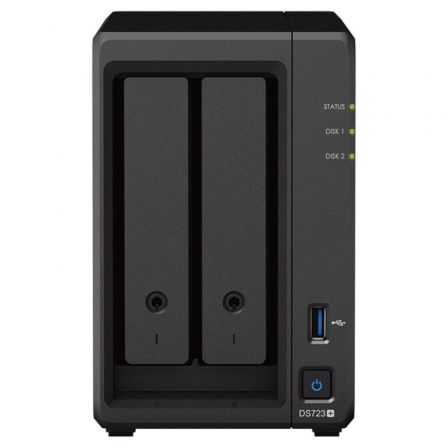 NAS Synology Diskstation DS723+/ 2 Bahías 3.5'- 2.5'/ 2GB DDR4/ Formato Torre NAS Synology Diskstation DS723+/ 2 Bahías 3.5'- 2.5'/ 2GB DDR4/ Formato Torre