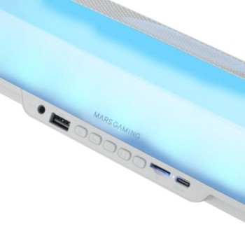 Barra de Sonido con Bluetooth Mars Gaming MSB-ORB/ 20W/ 2.0/ Blanca Barra de Sonido con Bluetooth Mars Gaming MSB-ORB/ 20W/ 2.0/ Blanca