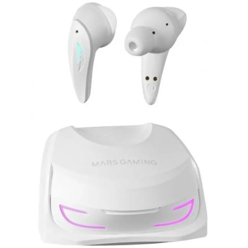 Auriculares Bluetooth Mars Gaming MHI-Ultra con estuche de carga/ Autonomía 7-8h/ Blancos Auriculares Bluetooth Mars Gaming MHI-Ultra con estuche de carga/ Autonomía 7-8h/ Blancos