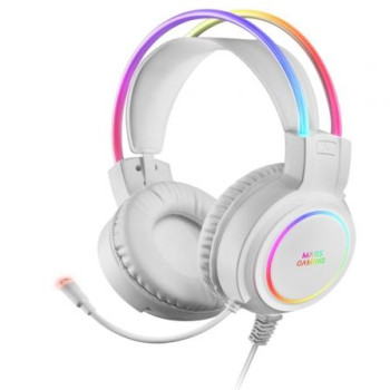 Auriculares Gaming con Micrófono Mars Gaming MHRGB/ Jack 3.5/ Blancos Auriculares Gaming con Micrófono Mars Gaming MHRGB/ Jack 3.5/ Blancos