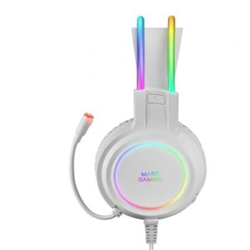 Auriculares Gaming con Micrófono Mars Gaming MHRGB/ Jack 3.5/ Blancos Auriculares Gaming con Micrófono Mars Gaming MHRGB/ Jack 3.5/ Blancos