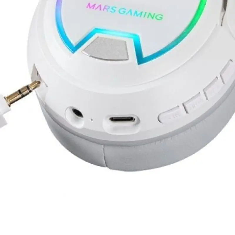 Auriculares Gaming Inalámbricos con Micrófono Mars Gaming MHW100/ Jack 3.5/ Blancos Auriculares Gaming Inalámbricos con Micrófono Mars Gaming MHW100/ Jack 3.5/ Blancos