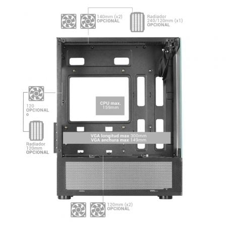 Caja Gaming Minitorre Mars Gaming MC-SE Caja Gaming Minitorre Mars Gaming MC-SE