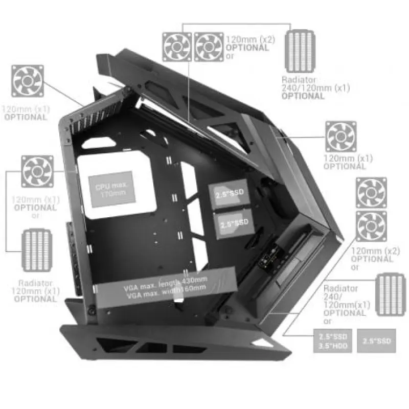 Caja Gaming Semitorre Mars Gaming MC-TITAN/ Blanca Caja Gaming Semitorre Mars Gaming MC-TITAN/ Blanca