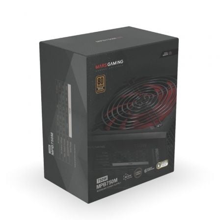 Fuente de Alimentación Mars Gaming MPB750M/ 750W/ Ventilador 14cm/ 80 Plus Bronze Fuente de Alimentación Mars Gaming MPB750M/ 750W/ Ventilador 14cm/ 80 Plus Bronze