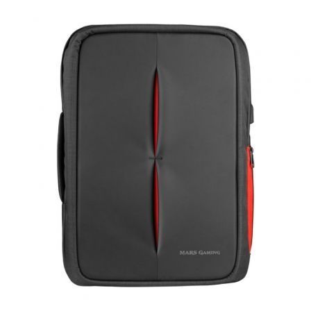 Mochila Mars Gaming MB2 para Portátil hasta 17.3'/ Puerto USB/ Antirrobo/ Impermeable/ Gris y Roja Mochila Mars Gaming MB2 para Portátil hasta 17.3'/ Puerto USB/ Antirrobo/ Impermeable/ Gris y Roja