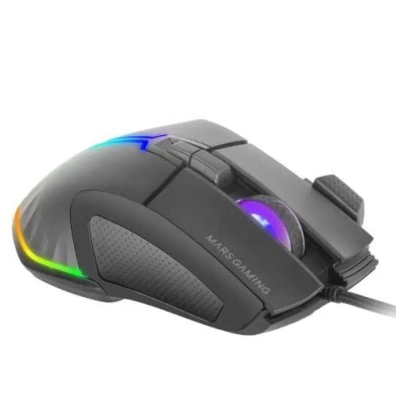 Ratón Gaming Mars Gaming MM-XT/ Hasta 12800DPI/ Negro Ratón Gaming Mars Gaming MM-XT/ Hasta 12800DPI/ Negro