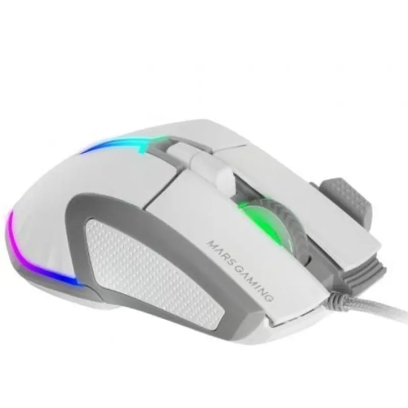 Ratón Gaming Mars Gaming MM-XT/ Hasta 12800DPI/ Blanco Ratón Gaming Mars Gaming MM-XT/ Hasta 12800DPI/ Blanco