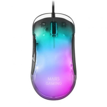 Ratón Gaming Mars Gaming MMGLOW/ Hasta 12800DPI/ Negro Ratón Gaming Mars Gaming MMGLOW/ Hasta 12800DPI/ Negro