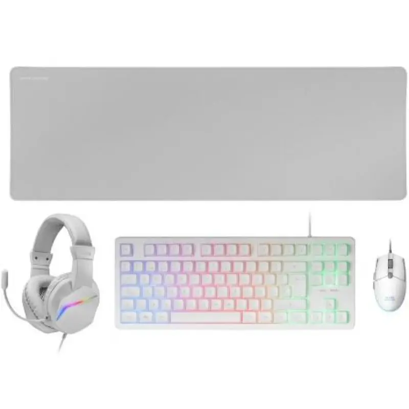 Pack Gaming Mars Gaming MCP-RGB3W/ Teclado RGB + Ratón Óptico + Alfombrilla XXL + Auriculares Pack Gaming Mars Gaming MCP-RGB3W/ Teclado RGB + Ratón Óptico + Alfombrilla XXL + Auriculares