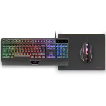 Pack Gaming Mars Gaming MCP124/ Teclado H-MECH  + Ratón Óptico + Alfombrilla/ Negro Pack Gaming Mars Gaming MCP124/ Teclado H-MECH  + Ratón Óptico + Alfombrilla/ Negro