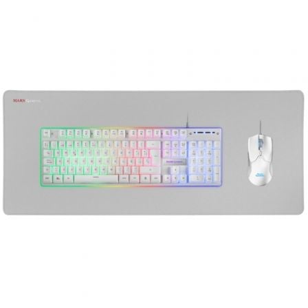 Pack Gaming Mars Gaming MCPX/ Teclado H-MECH + Ratón Óptico + Alfombrilla/ Blanco Pack Gaming Mars Gaming MCPX/ Teclado H-MECH + Ratón Óptico + Alfombrilla/ Blanco