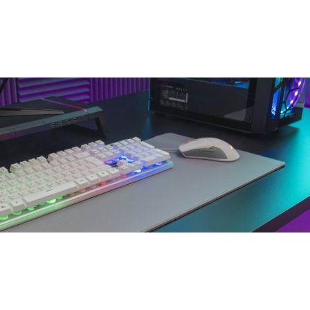 Pack Gaming Mars Gaming MCPX/ Teclado H-MECH + Ratón Óptico + Alfombrilla/ Blanco Pack Gaming Mars Gaming MCPX/ Teclado H-MECH + Ratón Óptico + Alfombrilla/ Blanco