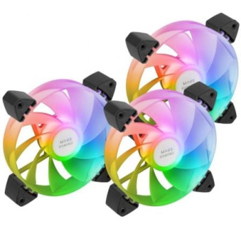 Pack 3 Ventiladores Invertidos Mars Gaming MF-3AR/ 12cm/ ARGB Pack 3 Ventiladores Invertidos Mars Gaming MF-3AR/ 12cm/ ARGB