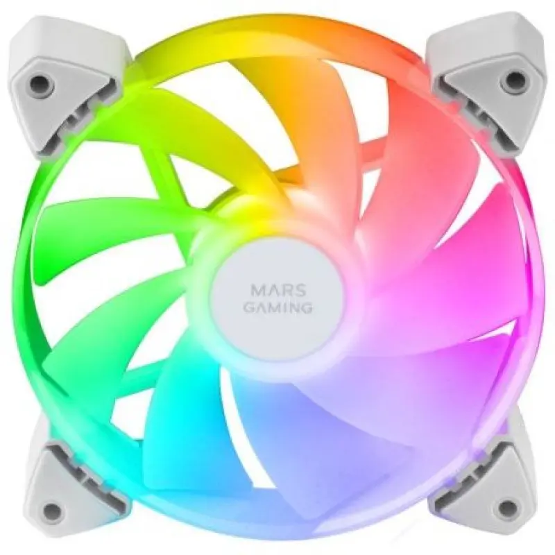 Pack 3 Ventiladores Invertidos Mars Gaming MF-3AR/ 12cm/ ARGB/ Blanco Pack 3 Ventiladores Invertidos Mars Gaming MF-3AR/ 12cm/ ARGB/ Blanco