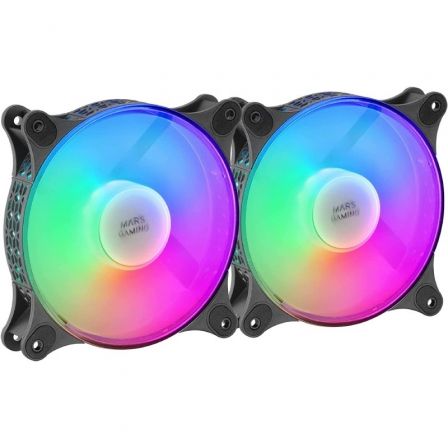 Pack 2 Ventiladores Mars Gaming MFDUO/ 12cm/ FRGB Pack 2 Ventiladores Mars Gaming MFDUO/ 12cm/ FRGB