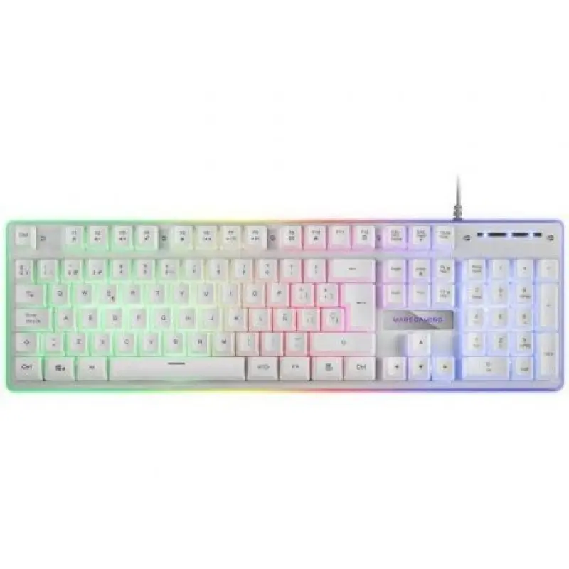 Teclado Gaming SemiMecánico Mars Gaming MK220ES/ Blanco Teclado Gaming SemiMecánico Mars Gaming MK220ES/ Blanco