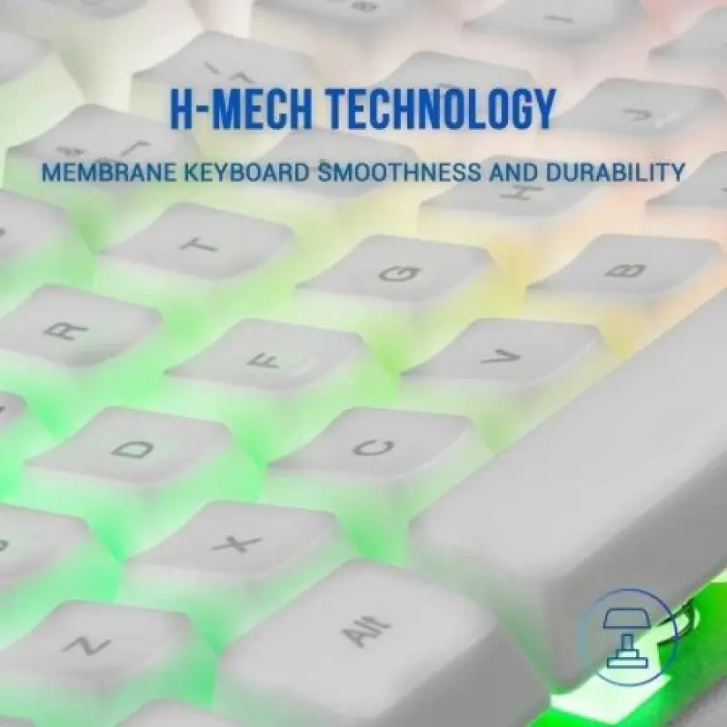 Teclado Gaming SemiMecánico Mars Gaming MK220ES/ Blanco Teclado Gaming SemiMecánico Mars Gaming MK220ES/ Blanco